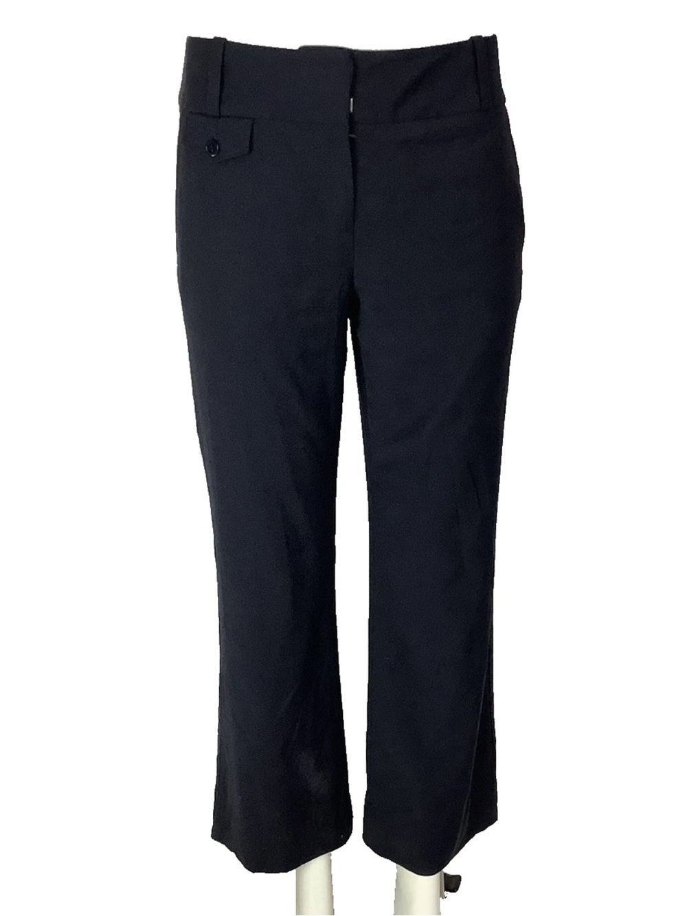 Talbots Sz 4 Flare Leg Black Business Office Interview Stretch Trouser Pants